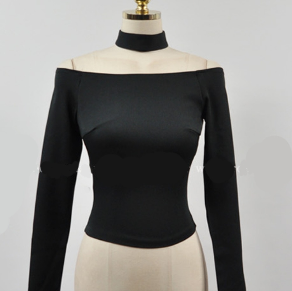 COPY - NEW Women's black choker off the shoulder …